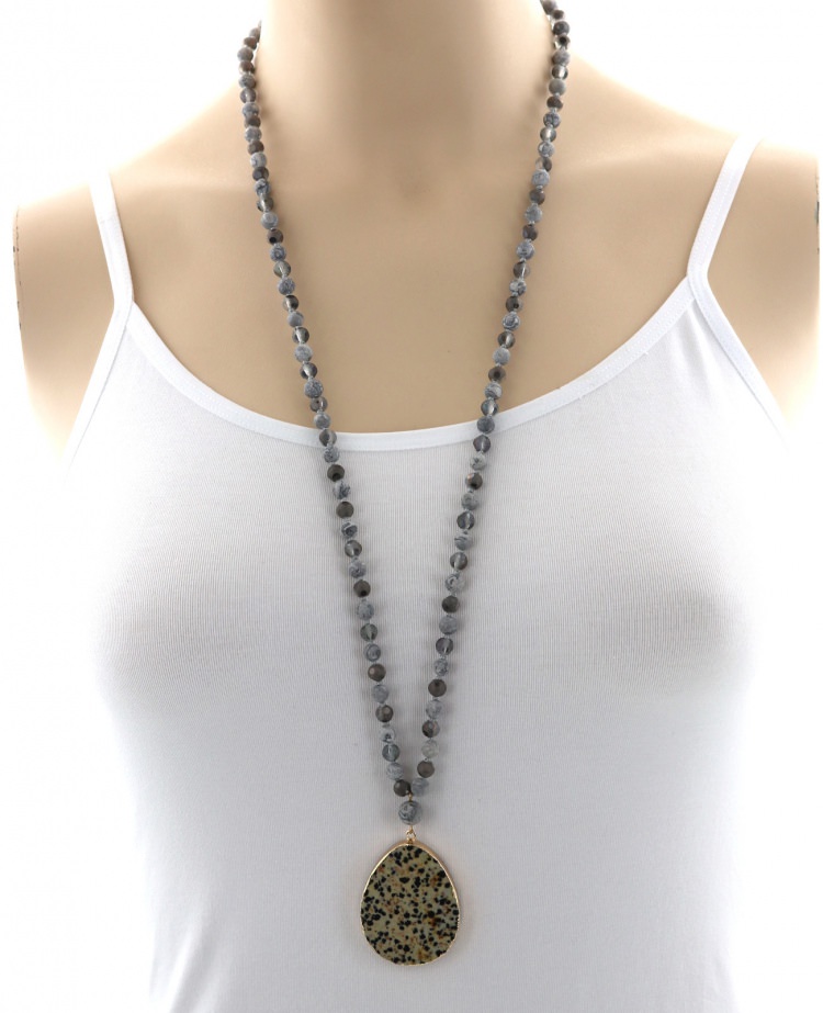 Acrylic Pendant Long Necklace
