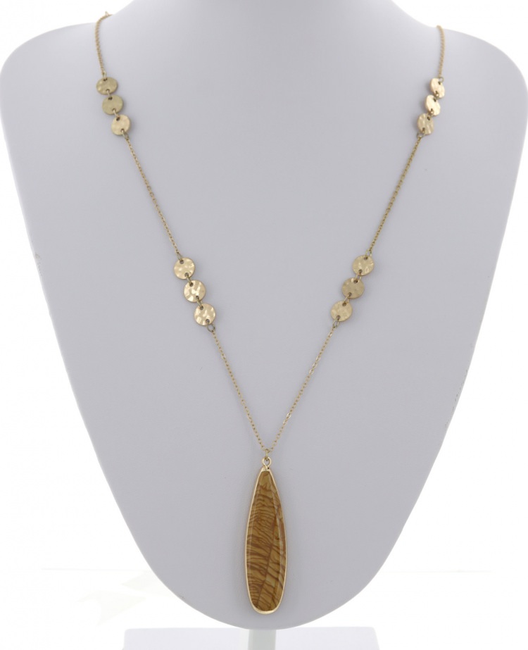 Metal Pendant Long Necklace