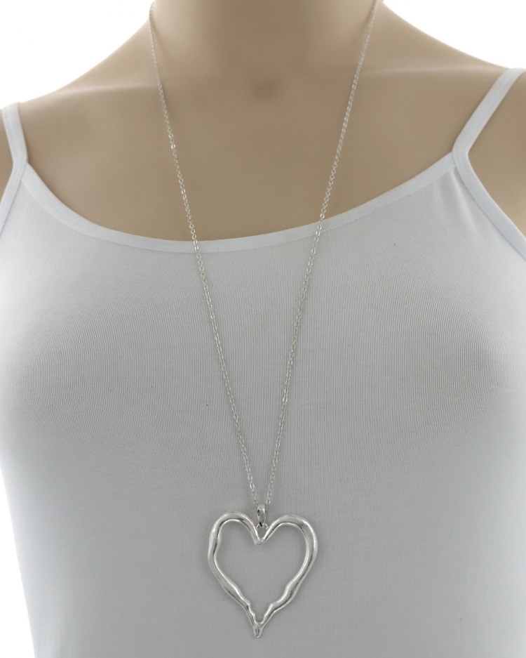 Metal Pendant Long Necklace